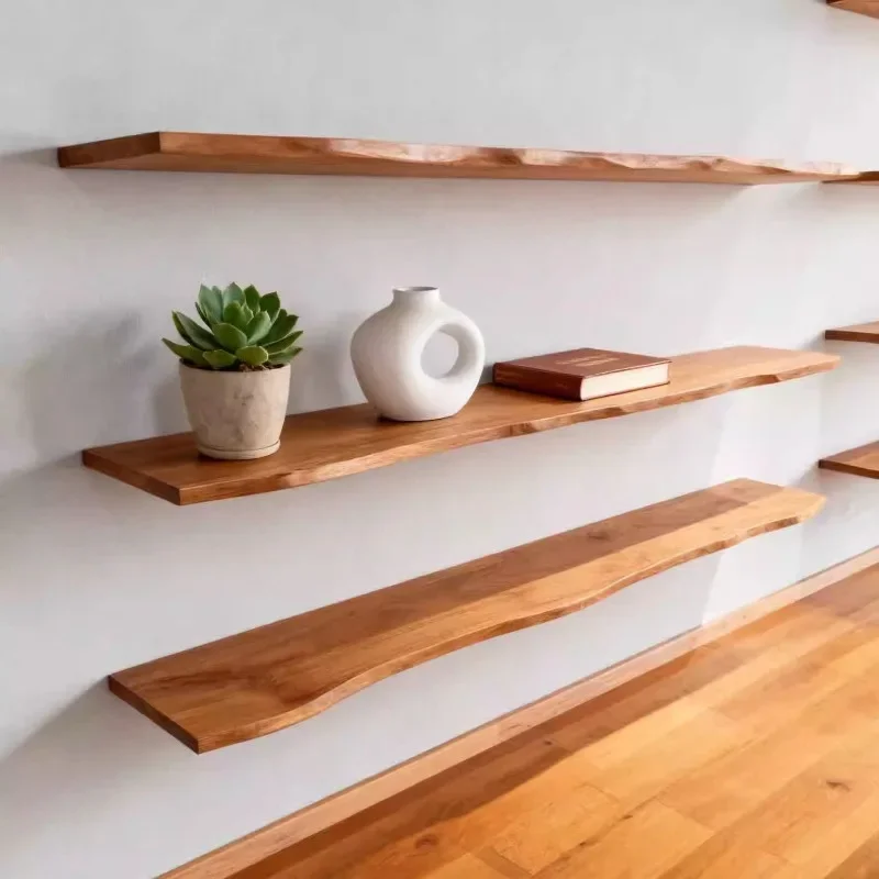 Wall retro shelf wall bookshelf wall baffle display rack word board laminate