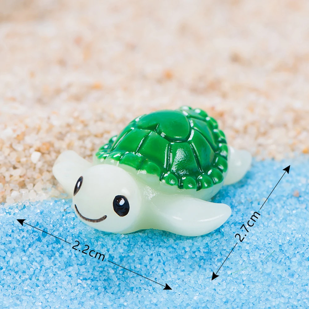 Miniaturas de tortuga de 5/10 piezas, cabujones de resina para Slime o decodificar el hogar, Mini animales de jardín de hadas