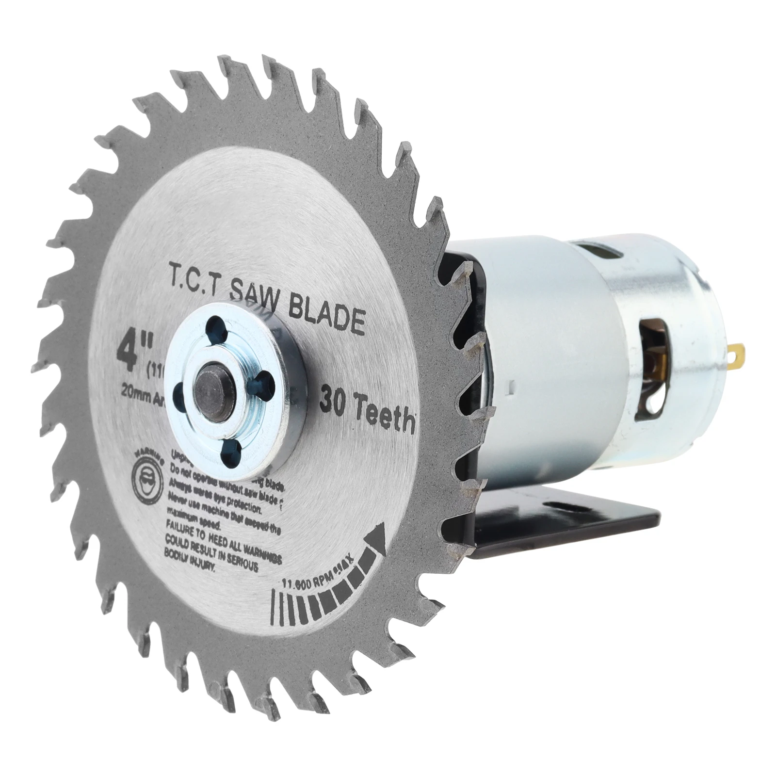 RS775 Motor Kit 12V / 24V High Speed DC Motor DIY Table Saw Kit for Woodworking with Circular Saw Blade, Mounting Bracket Tools view 4