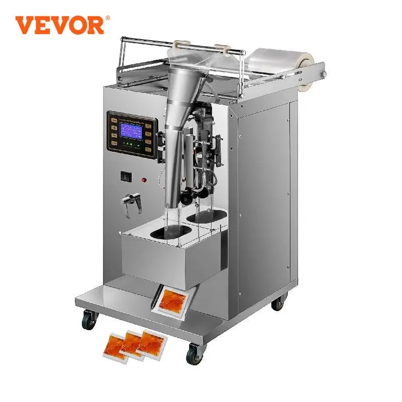 VEVOR 5-160ML Automatic Liquid Sealing Machine Vacuum Sealer Plastic Bag Liquid Filler for Beverage Water Cosmetics Packaging