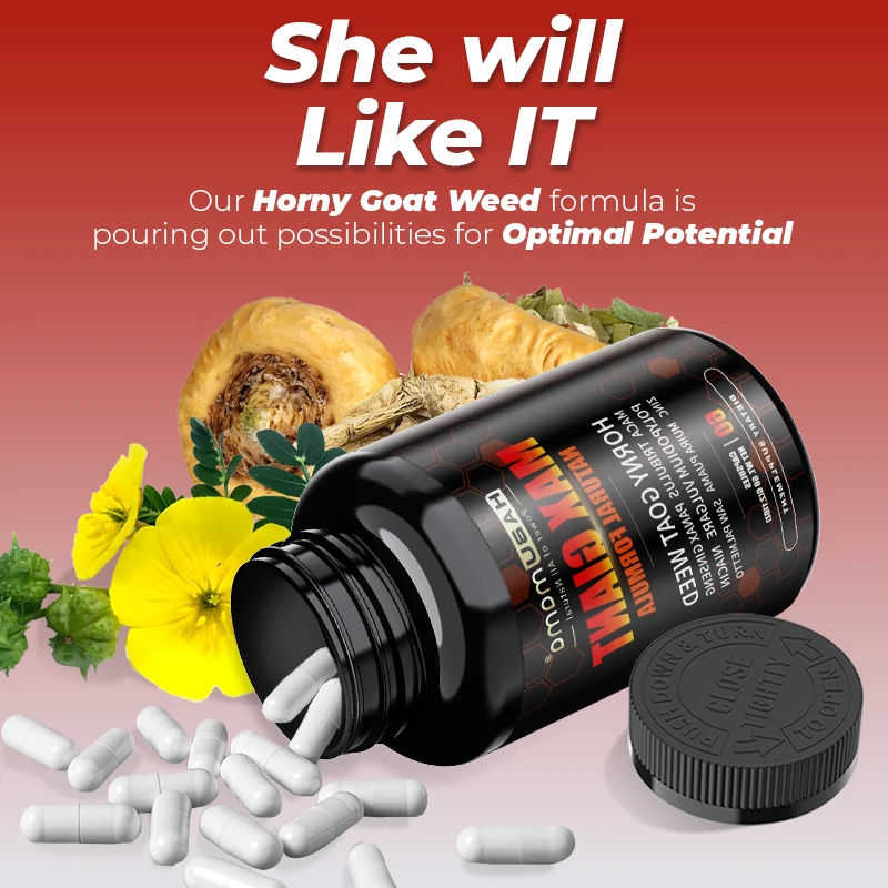 مكمل عشبة الماعز المتقدم من HABUMAMA مع الماكا، Tribulus Terrestris، صحة الرجال | مجمع الأعشاب #5