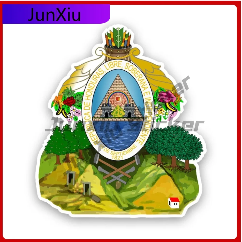 

Honduran Coat of Cute Motorcycle Anti Scratch Sticker StickerUV coa Arms honduras hn Badge hnd Protected Laptop Boat Cool