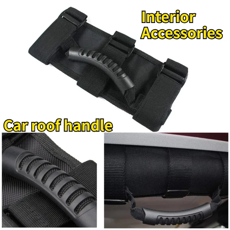 Wide Roll Bar Grab Handle Kit for Jeep Wrangler YJ TJ JK JL, Overhead & Side Handles, Durable Interior Armrest for Off-Road