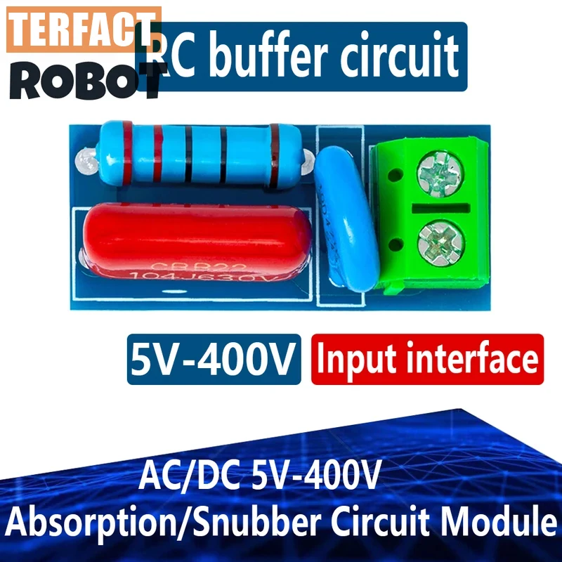 10PCS AC/DC 5V-400V RC Absorber/Snubber Circuit Module Relay Contact Protection Resistor Overvoltage 6V 9V 12V 24V 110V 220