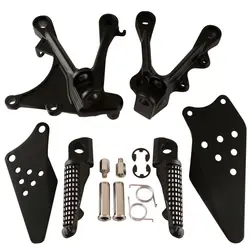 Front Driver Footrest Foot Pegs Bracket For KAWASAKI NINJA ZX6R 2005-2008 ZX636 2005-2006 Motorcycle