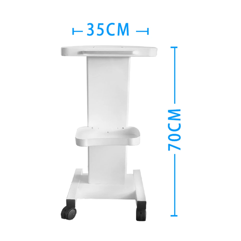 Rolling Trolley Cart SPA Beauty Salon Storage Equipment Machine Organizer Stand Wheel Holder Strong Pressure Resistance White