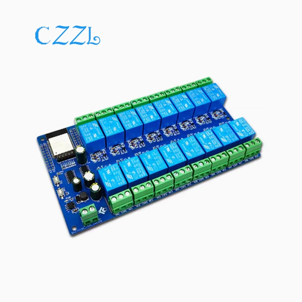 Catu Daya DC 5V ESP32 16 Saluran Papan Pengembangan Modul Relai ESP32-WROOM Pengembangan Sekunder