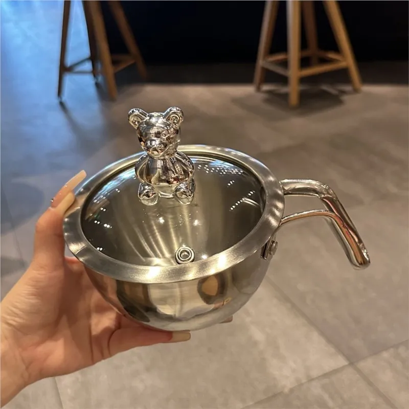 

304 Stainless Steel With Cover Handle Cooking Bowl Graduated Egg Bowl Seasoning Bowl Salad Bowl Rice Soup Noodle Bowl ZG313