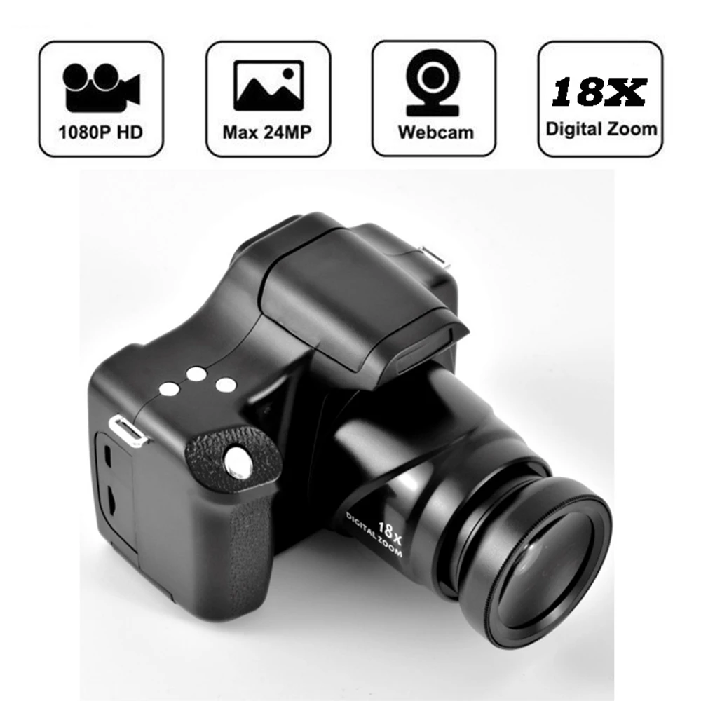 Profesjonalny aparat cyfrowy HD 1080p ręczna lekka kamera wideo 3.0 w podpórka ekranu Lcd aparat fotograficzny z kartą TF