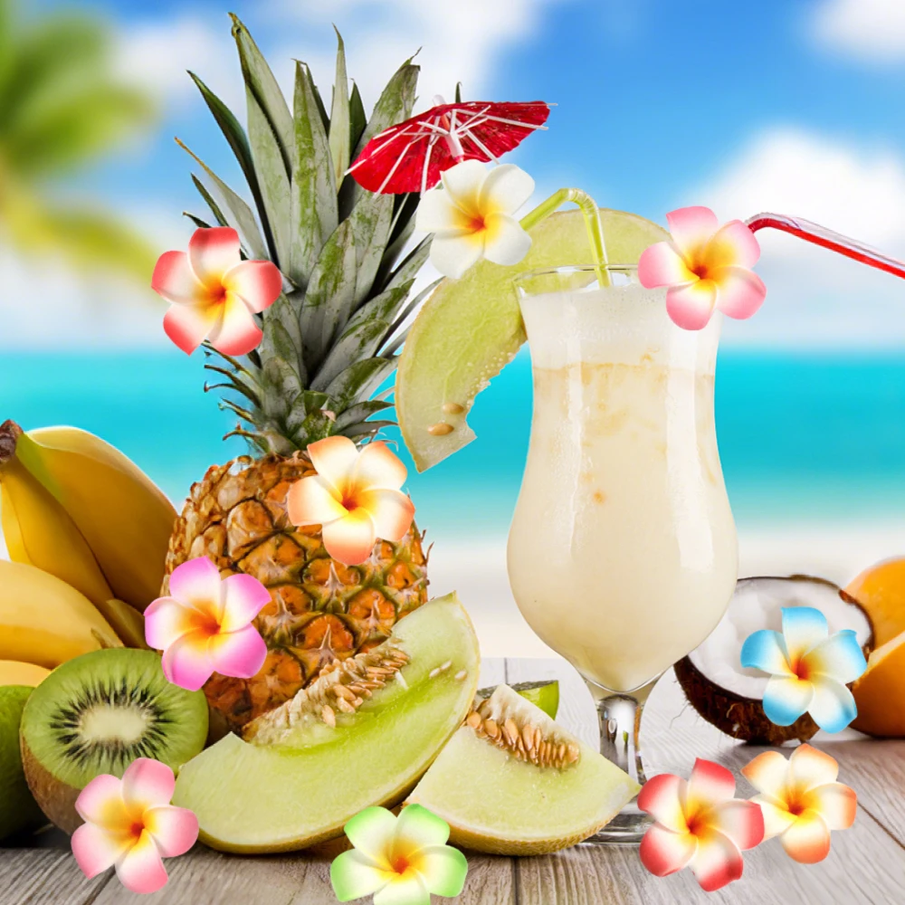 10 Stück 9 cm große künstliche Blumen, Hawaii-Strand-Party-Dekoration, künstliche Blumen für Hochzeit, Brautdekoration, DIY-Bastelgeschenk, Girlanden-Zubehör – Detail 8