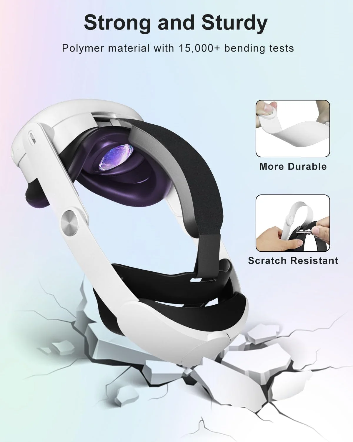 حزام رأس قابل للتعديل لسماعة رأس ميتا كويست 3 ، عقال النخبة ، بديل ، ترقيات ، ملحقات VR