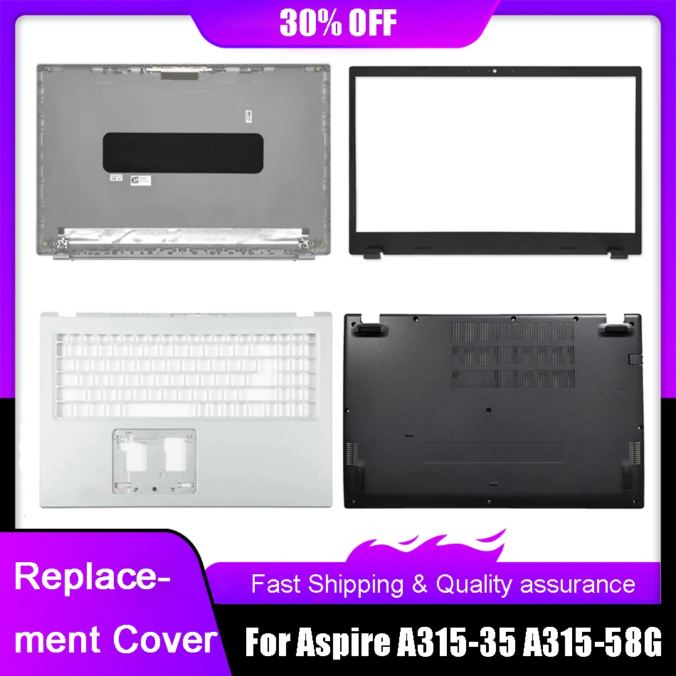 New Laptop LCD Back Cover For Acer A515-56G S50-53 N20C5 A315-58G A315-35 Front Bezel Palmrest Upper Bottom Case Silver Black