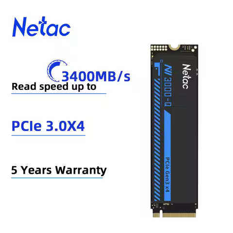 Netac NVMe SSD M2 1TB 2TB 512GB 3400MB/s SSD PCIe3.0 M.2 2280 SInternal Solid State Drives Disk NV3000Q for Laptop Desktop