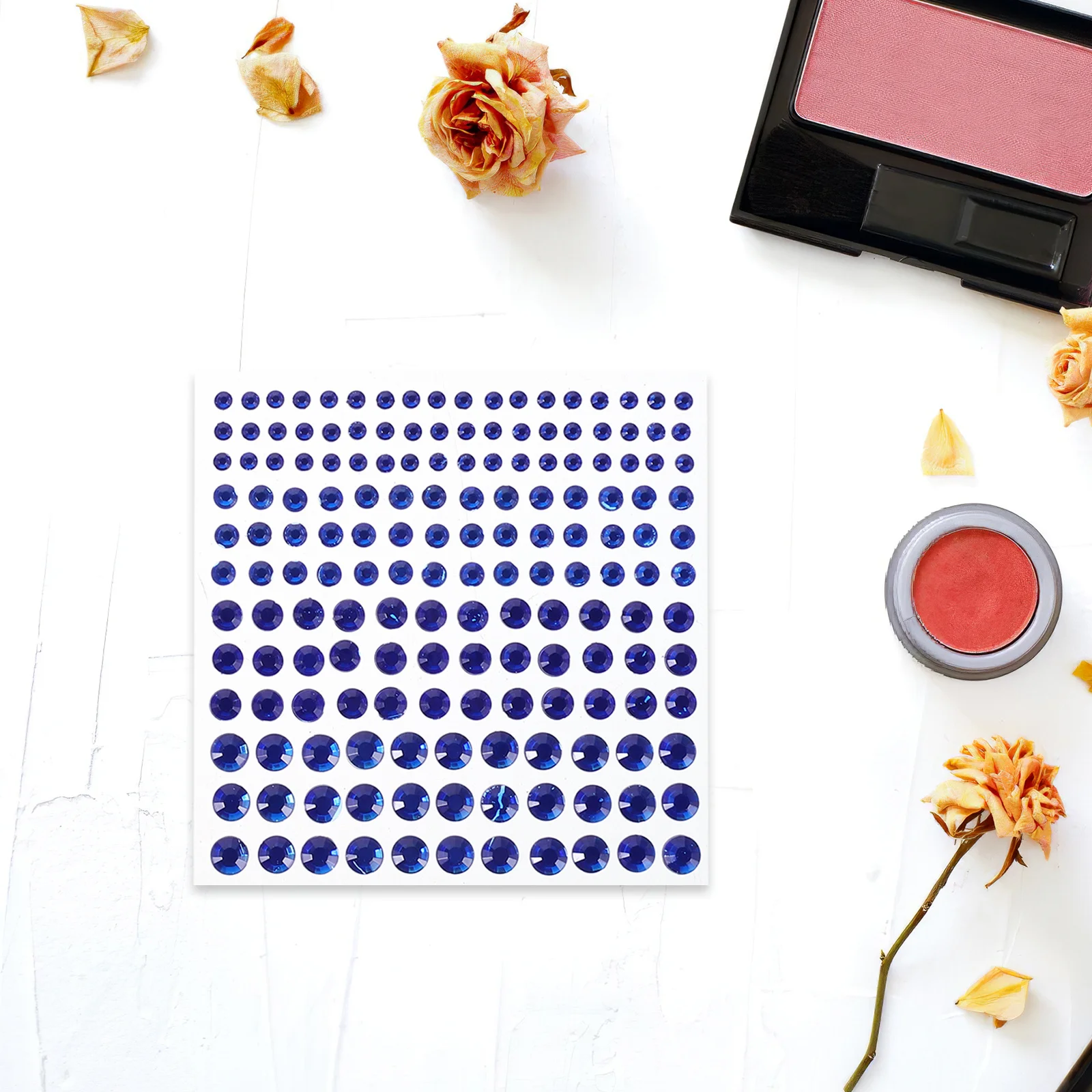 15 ورقة من ملصقات الأحجار الكريمة للوجه من حجر الراين، تصميم مبهر، سهل الاستخدام لزينة العطلات والمكياج بنفسك، وملصقات الوجه والجواهر #5