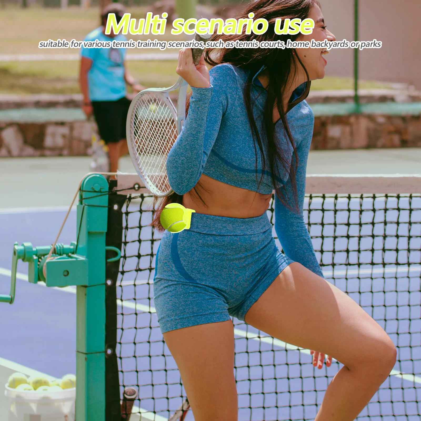 

2Pcs Tennis Ball Waist Holder Fluorescent Yellow Strong Clamp Design for Court Backyard Practice Portable Sports Ball Storage