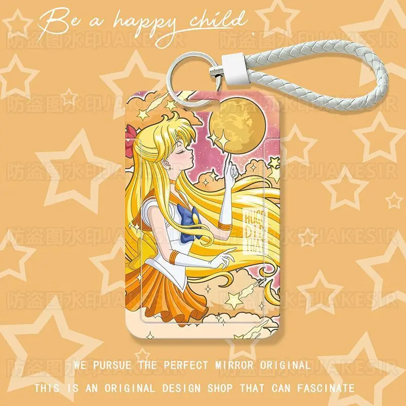 Sailor moon dos desenhos animados tsukino usagi titular do cartão anime figura hino rei chibiusa capa de cartão de crédito cartão de banco manga capa protetora