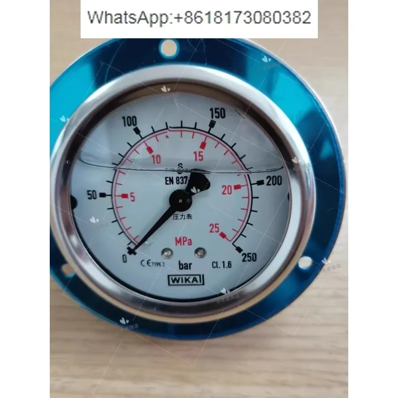 Weika mechanical pressure gauge 213.53.063 0-25MPA 0-250bar axial with edge in stock in Shanghai