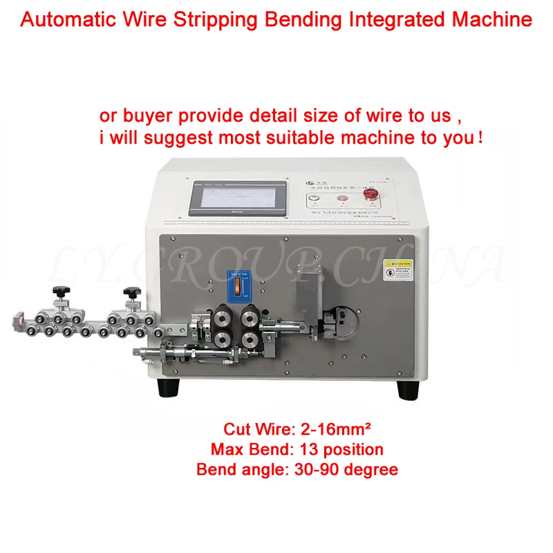 

LY 216B Touch Screen Hybrid Stepping Motor 4 Wheels Pneumatic Fully Automatic Wire Stripping Bending Integrated Machine