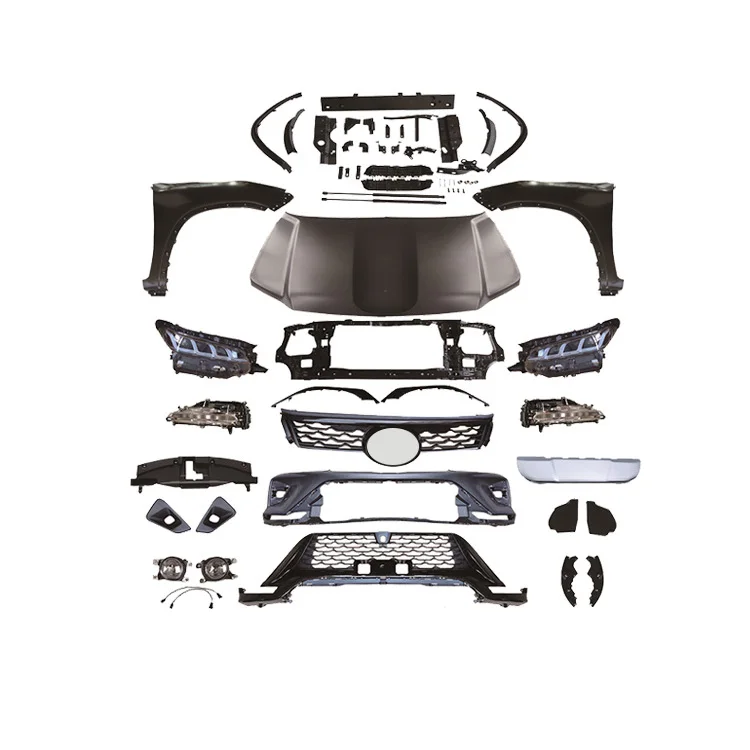 

DaMeiВысокое качество 2012-2015, обновление 2021, стильные комплекты кузова, решетка переднего бампера, фары, крыло, капот, комплект кузова для Fortuner