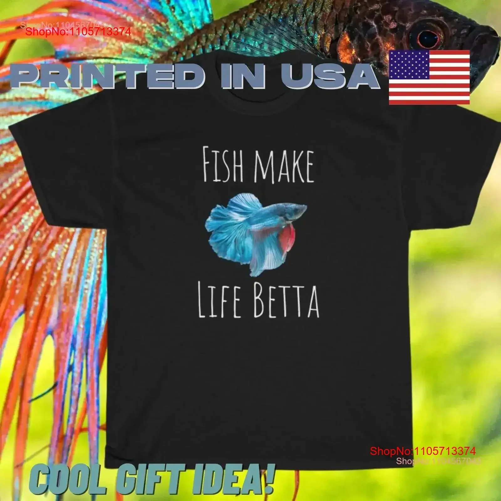 Betta Fish T Shirt Beta Owner Siamese Fighting Lover Mom Dad vintage Washed homme Stylish Versatile Slightly