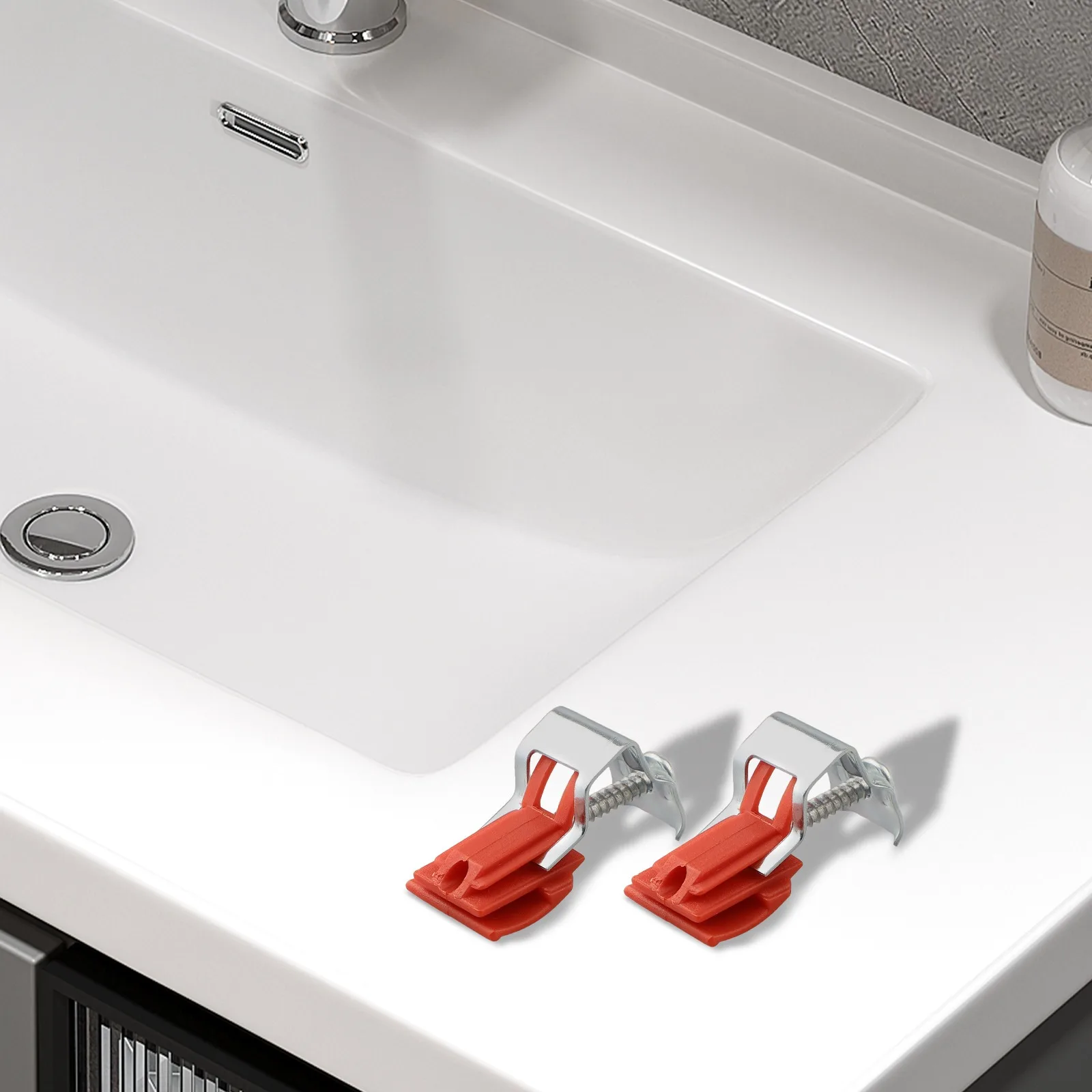 No Wall Damage Kitchen Sink Mounting Clips Kitchen Sink Accessories Easy Installation Plastic + Manganese Steel