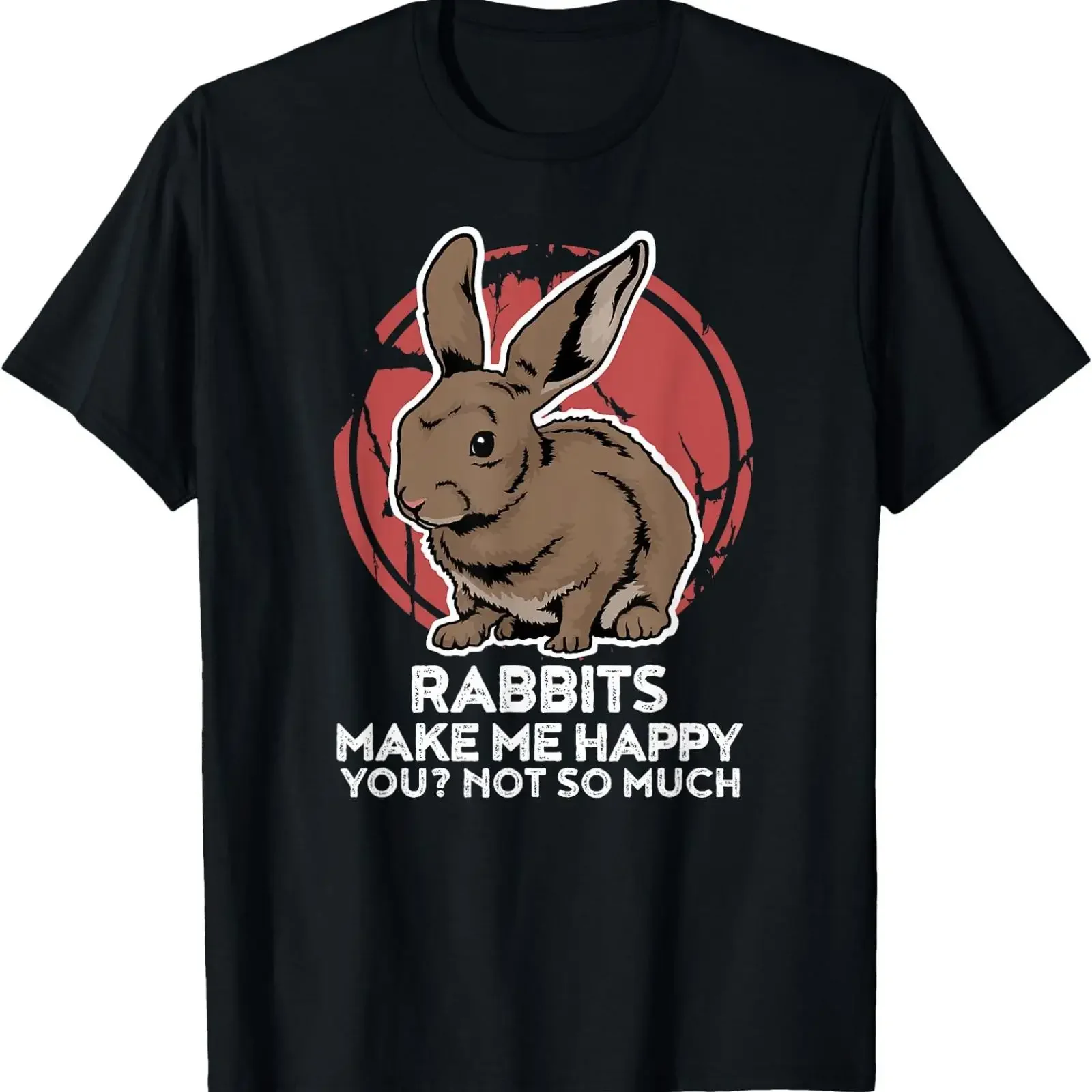 Lustiges Hasen-T-Shirt für Liebhaber, Vintage-Waschung, Designer-Kleidung, Oberteil für den Alltag, lässige Streetwear, stilvoll und bequem