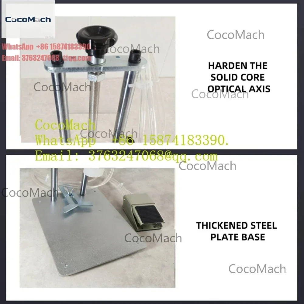 Pneumatic Glass Bottles Corks Sealing Machine Plastic Lid Sealer for Drum Bucket Oil Drums Plastic Bottle Packaging Sealing