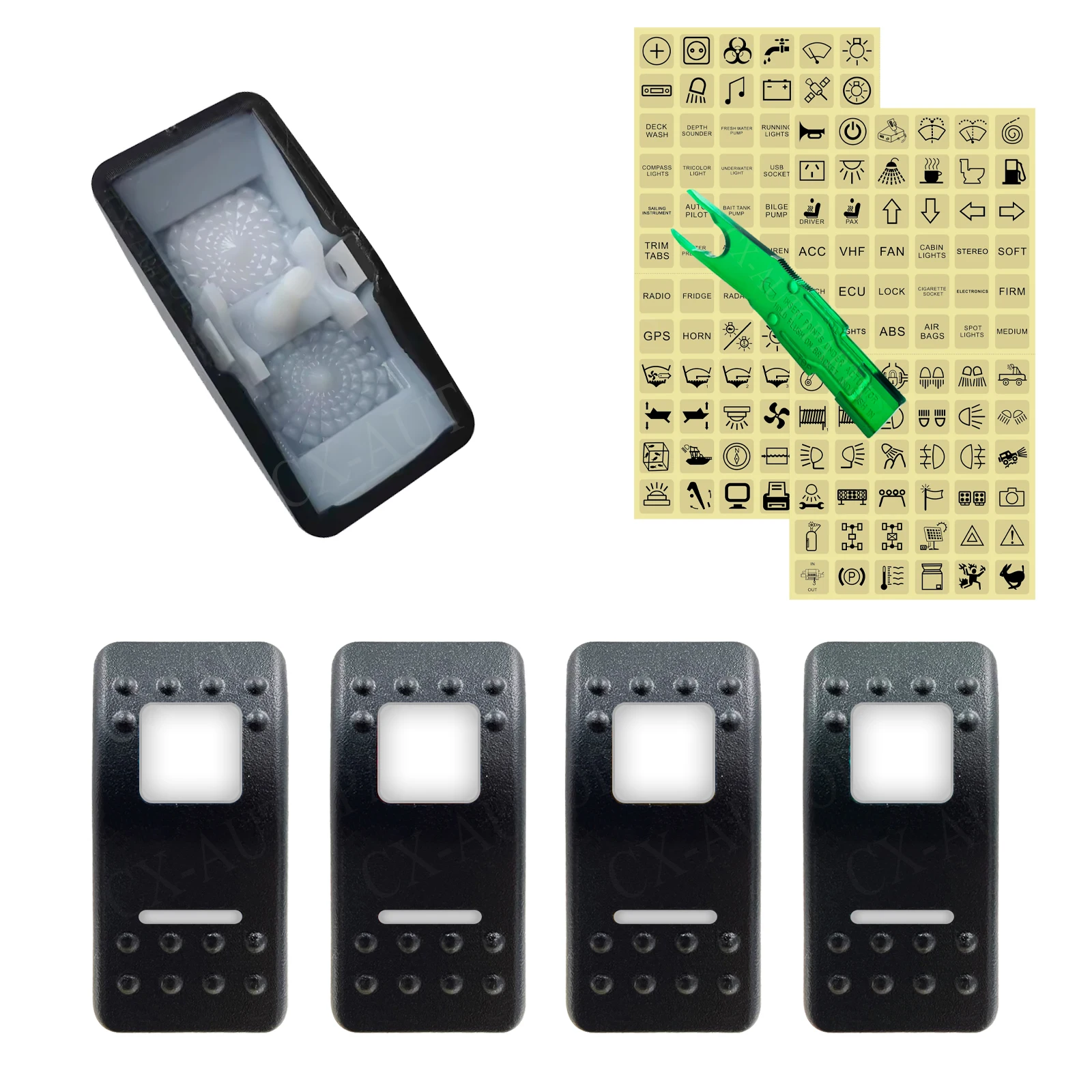 5Pcs Switch Cap Whi… - image