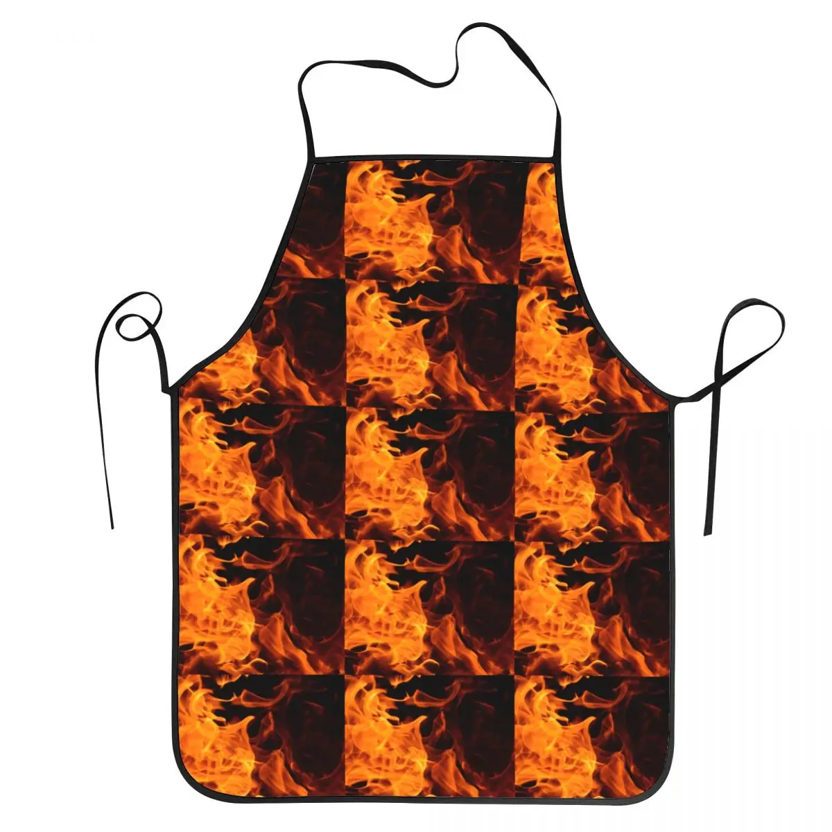Burning Fire With Sparks Apron Chef Cooking Tablier Sleeveless Bib Kitchen Cleaning Pinafore for Women Men Gardening