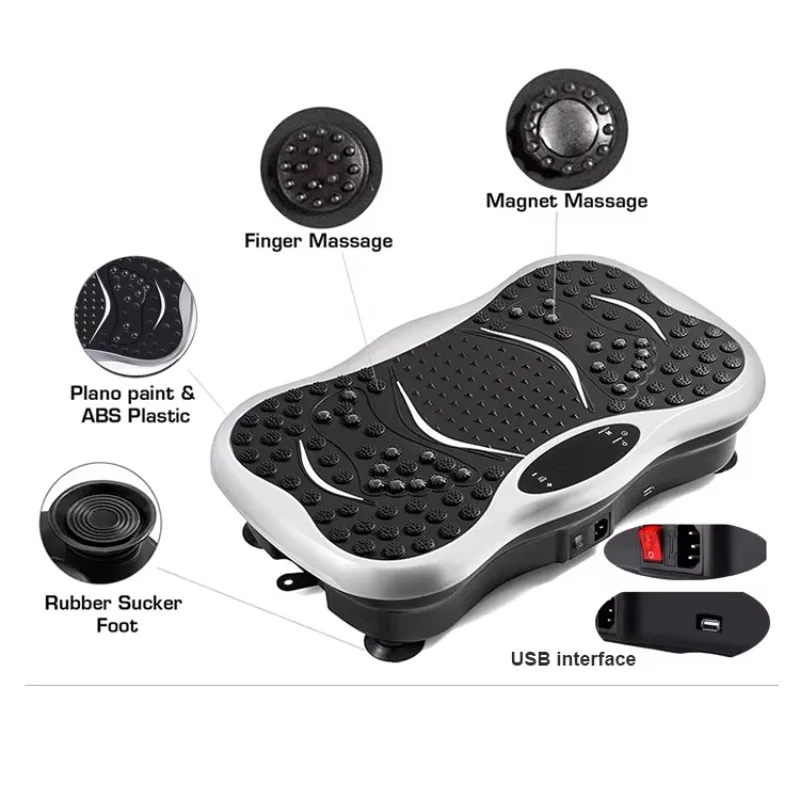 150W Crazy Fit Massage Ultrathin Body Slimmer Vertical Direction Oscillating Platform Mini Body Vibration Plate Machine