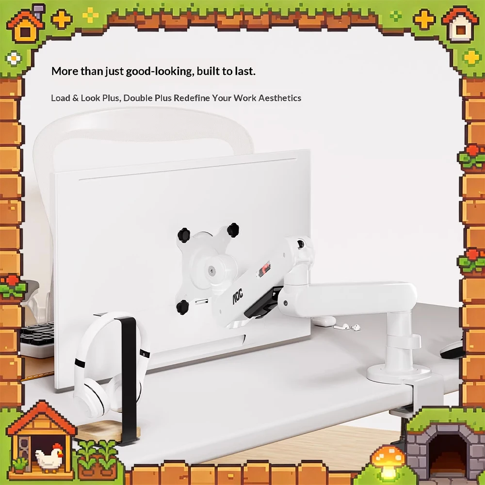 

Кронштейн для дисплея AOC AM406PLUS, стабилизирующий работу механической пружинной системы, подходит для экранов 17-34 дюймов.