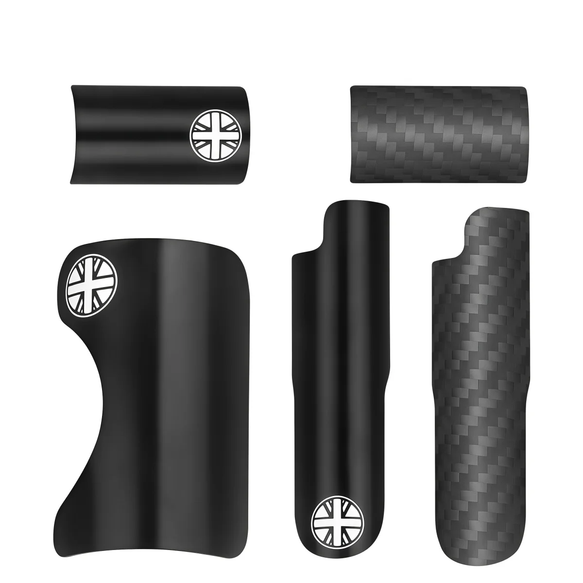 

LITEPLUS Foldable Bike Protection Kit – Bottom Bracket / Rear Fork Upper & Lower Cover Aluminum/Carbon – 3M Adhesive Anti-Aging
