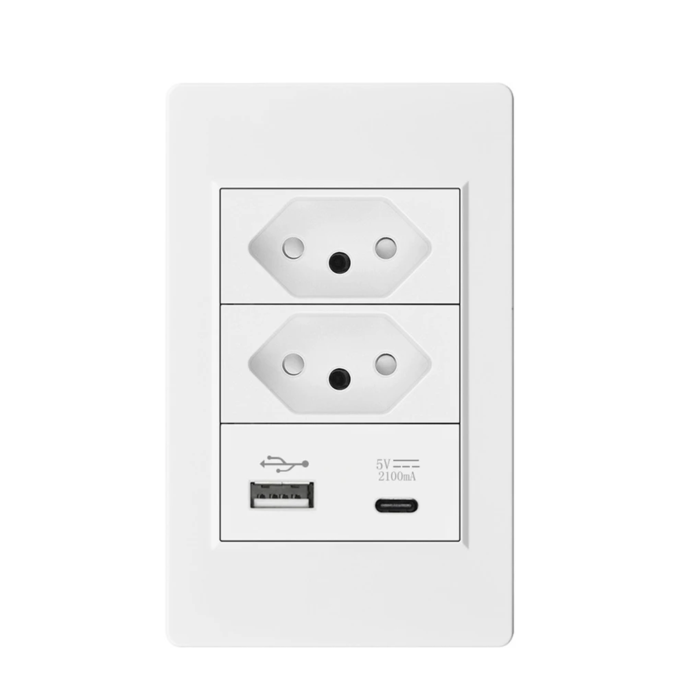 

Brazillian Outlet Compatible With Devices Requiring Fast Charge Technology Featuring A Compact Design For Ease Of Use