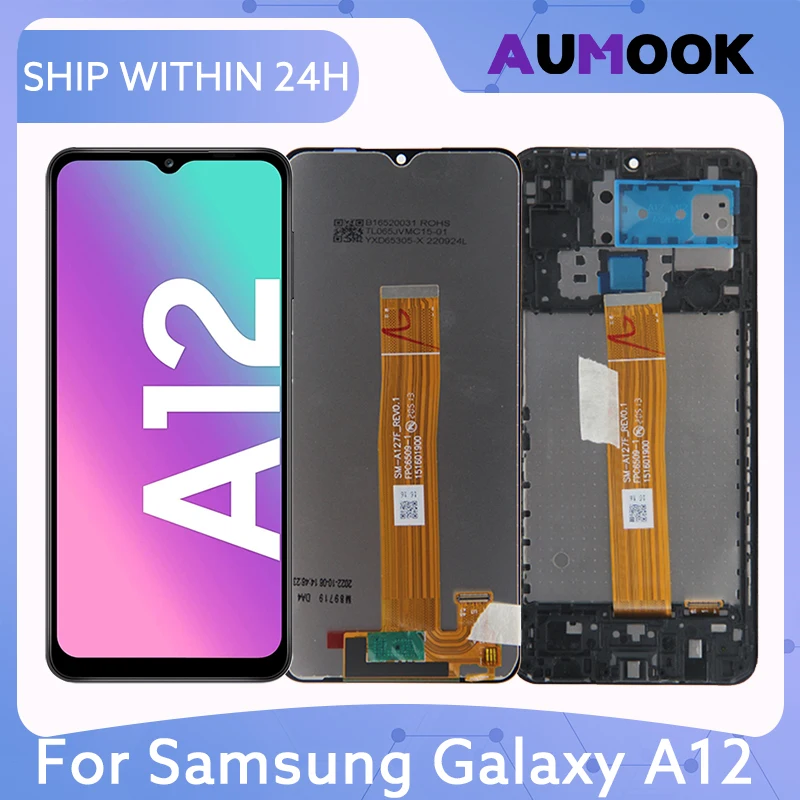 أفضل خيار لاستبدال شاشة الهاتف: إطار A20 إطار LCD متوافق مع Samsung Galaxy A12