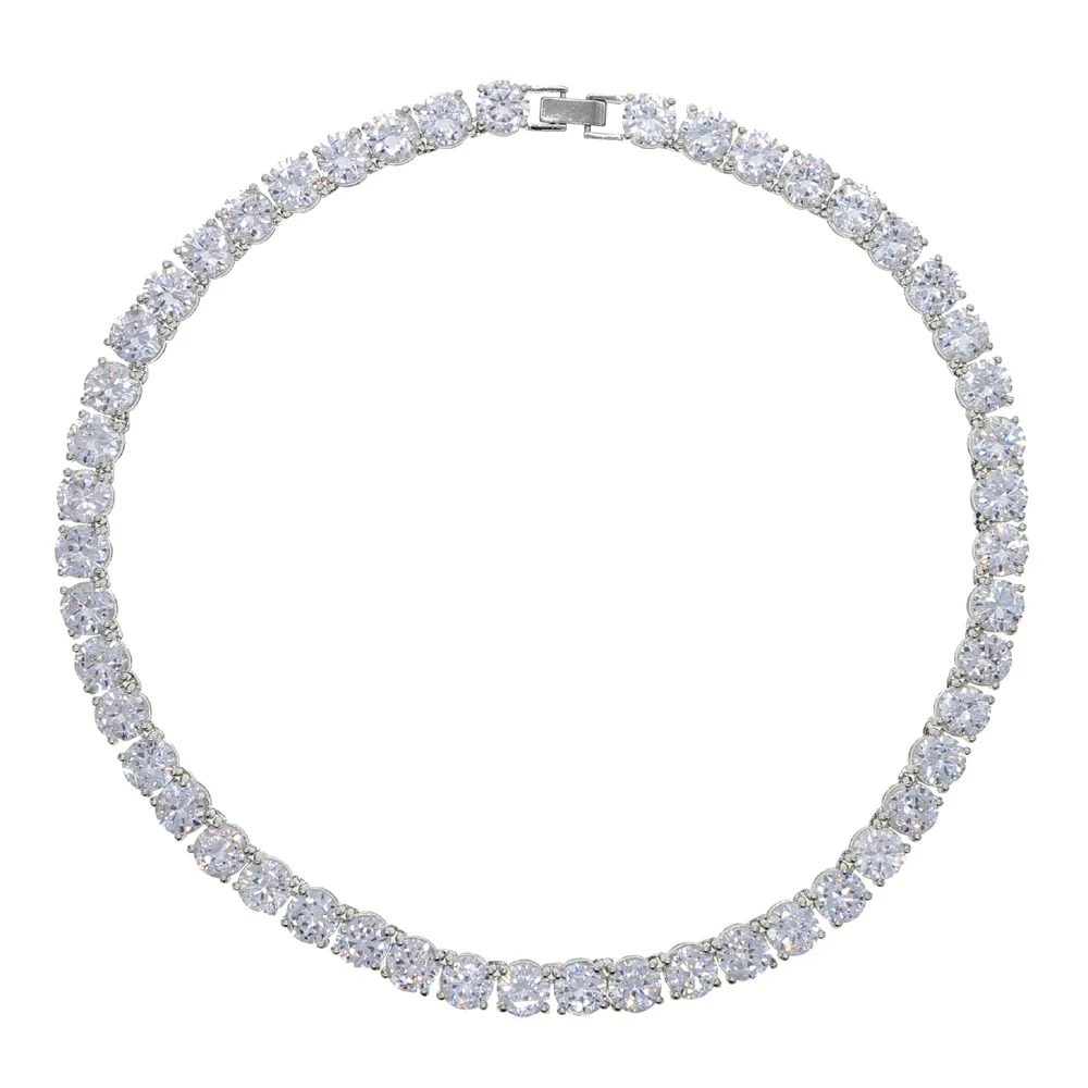 

Iced Out Bling 8 мм Cz теннисная цепочка хип-хоп мужские украшения 5A кубический цирконий Cz кластерная цепочка-колье ожерелье оптовая продажа