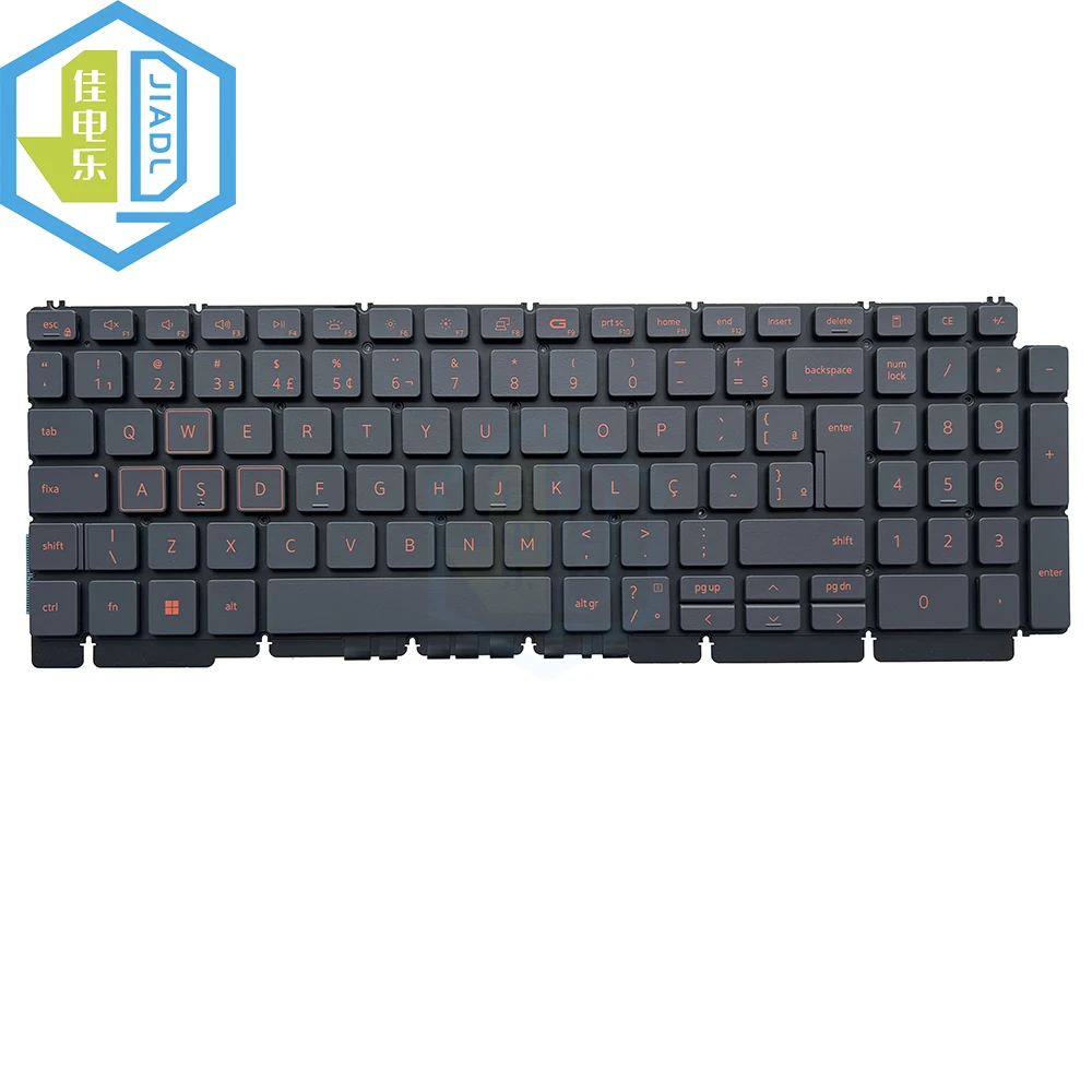 BR US LA Backlight Keyboard Orange Keycaps For Dell G15 Gaming G15 5510 G17 G15 5510 5511 5515 Vostro 5590 7500 7590 Keyboard