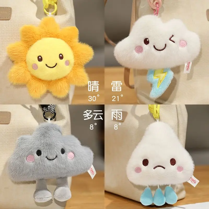 Pluszak Uzdrowicielski Burza Gromowa Ciemne Chmury Słoneczne Słońce Lalka Poduszka Urocza Poduszka Brelok Chmury