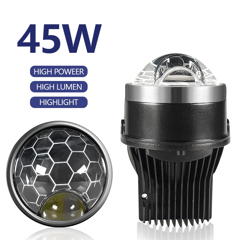 

CAMOTO Fog Light Lens For Toyota Corolla Yaris Auris Camry Fortuner Prius Hyperboloid Bi LED ProjectorLens AutoTuning 3.0 Inch
