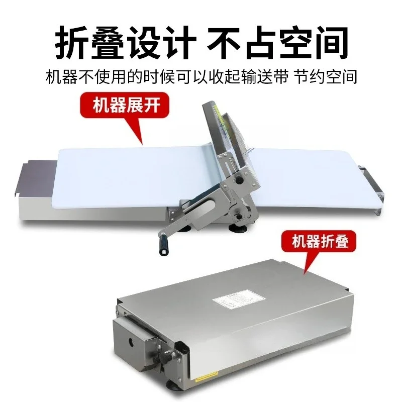 Manual Puff Pastry Machine Dough Sheeter Stainless Steel Adjustable Commercial for Bakery Kitchen Restaurant Home Hotel
