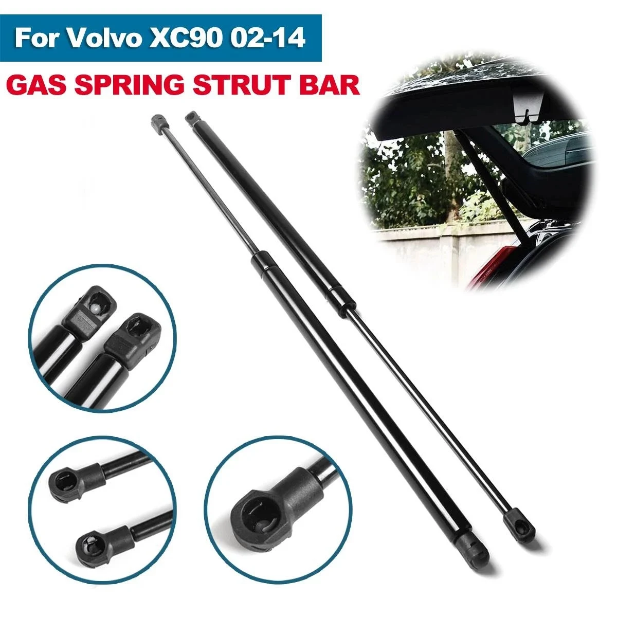 Set of 2 Car Rear Tailgate Trunk Hood Lift Supports Props Rod Arm Shocks Strut Bars for Volvo XC90 2002-2014 30634580