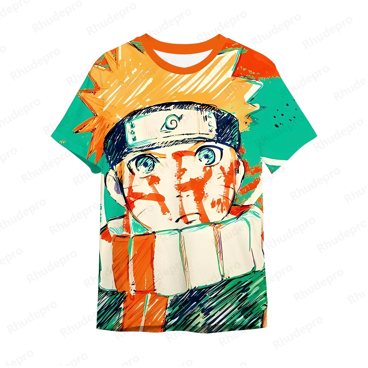 2024 Naruto Japanese Cartoon Fashion Casual Cosplay Children Clothing Boy Baby 3d Printed Short Sleeve T-shirt Top Clothing