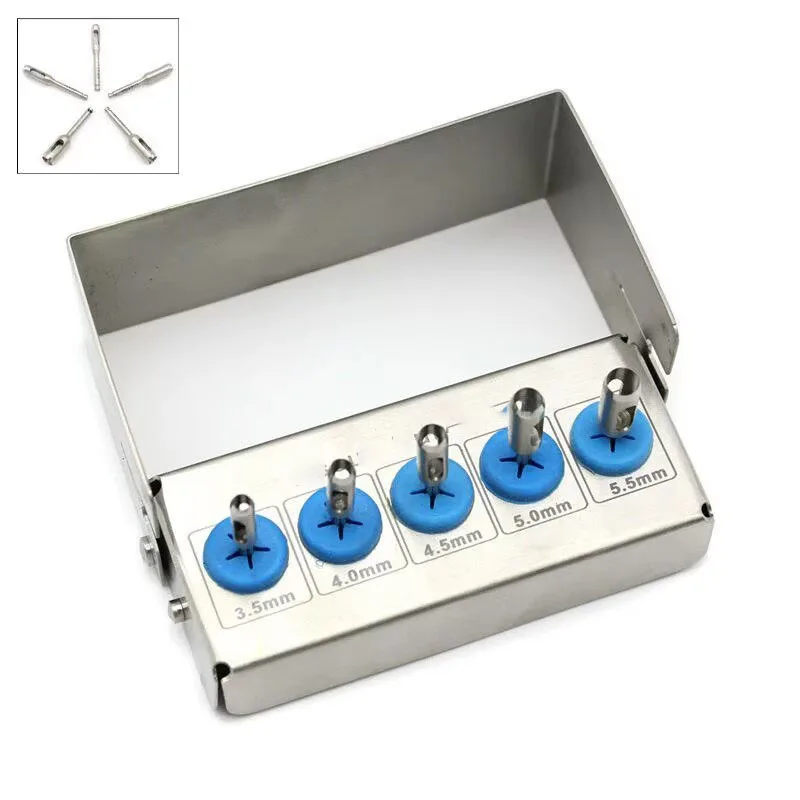 Implant Surgery Kit Trephine Drill Bits and Tissue Punch for Soft Tissue Opening & Bone Collection Fit Dental Low Speed Machine