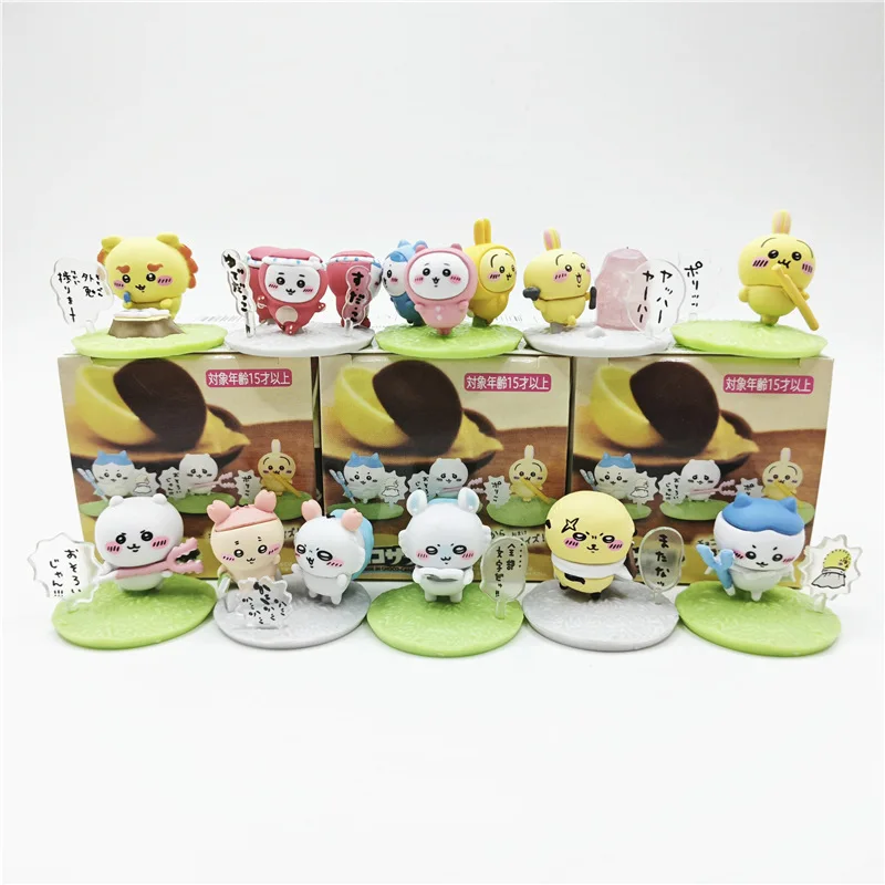 Chocolate Surprise Figure Toy Hachiware Usagi Mini PVC Collectible Desk Decor Anime Model Cute Kawaii Gift