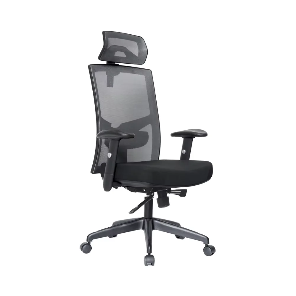 

Ergonomic Mesh Back Luxury Modern Fabric Office Chair – Adjustable Armrest, Swivel Aluminum Base, Dining Application-Compliant