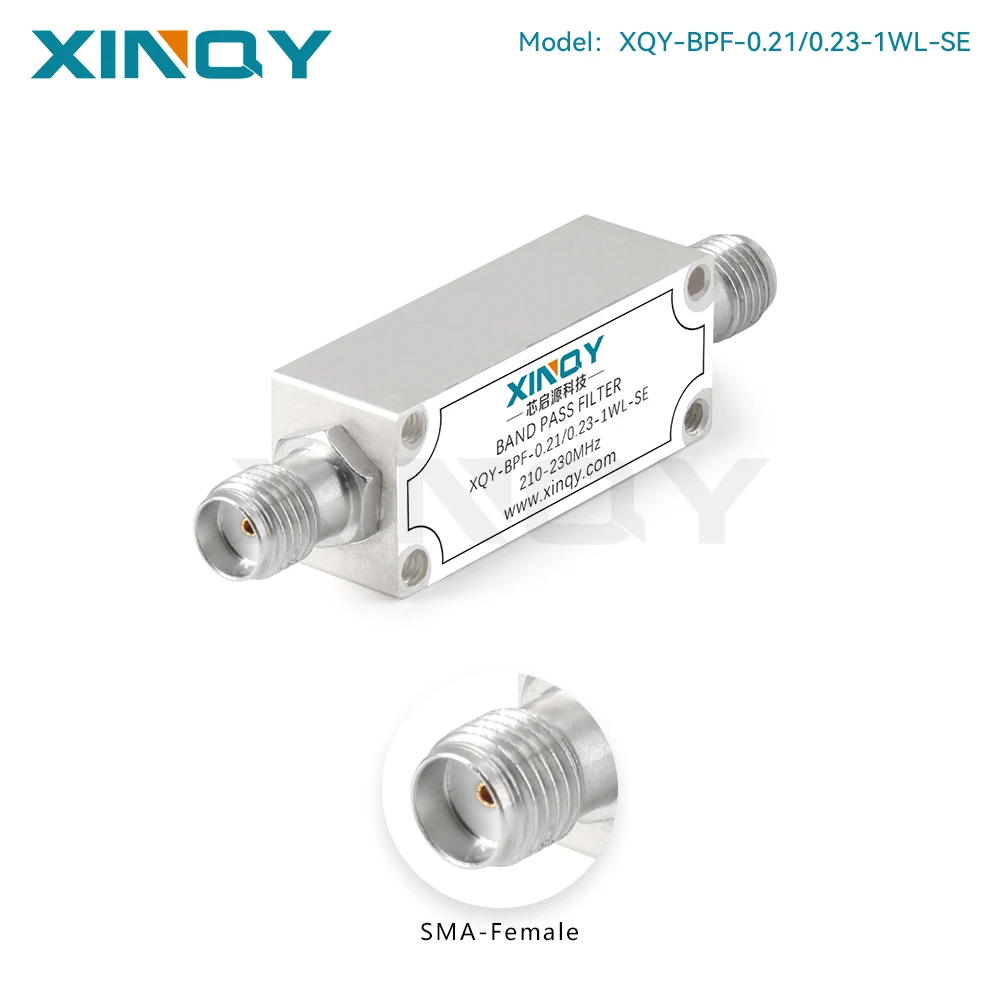 Xinqy Rf Band-Pass Filter Bpf 220Mhz Low-Pass Filter 50 Ohm Sma Female Connector