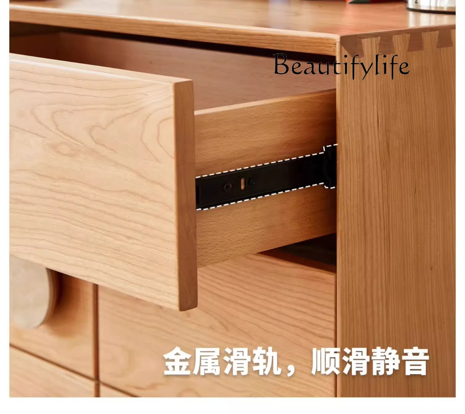 North American cherry wood solid wood floor-to-ceiling home bedroom living room medieval locker storage chest