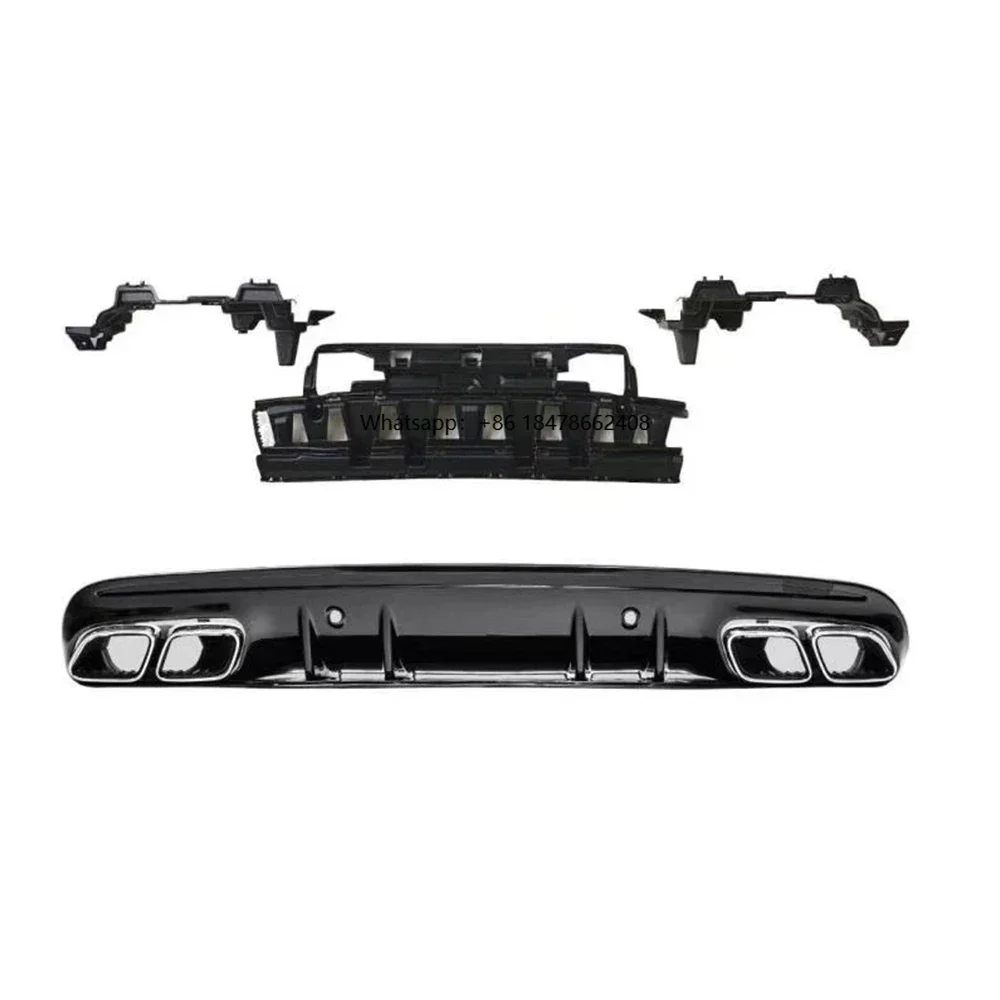 

ABS Rear Bumper Diffuser Splitter With BigTips for W205 S205 C180 C200 C300 C400 C450 C43 C63 Sports Bumper 15 - 22