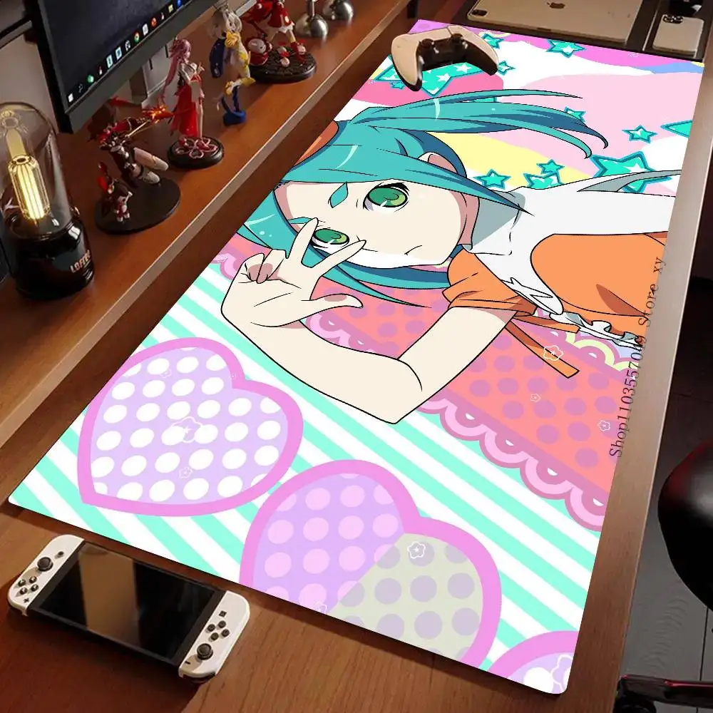 Ononoki Yotsugi Anime Mousepad Non-slip Suitable For Office Computers Laptops E-sports Game Desk Mats XXL Keyboard