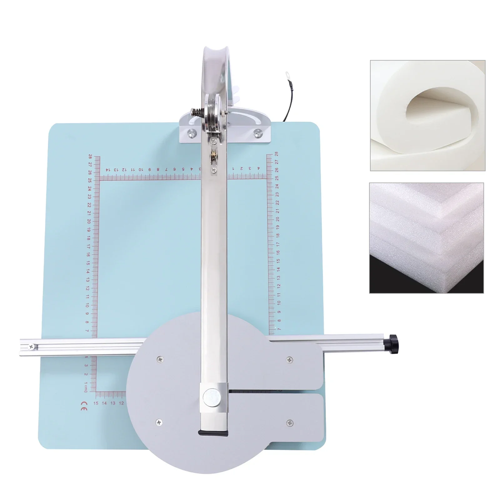 

Foam Cutting Machine, Hot Wire Foam Cutter Table 0-932°F Adjust Temperature LED Display Circular Die 0-9.84inch Cutting Height