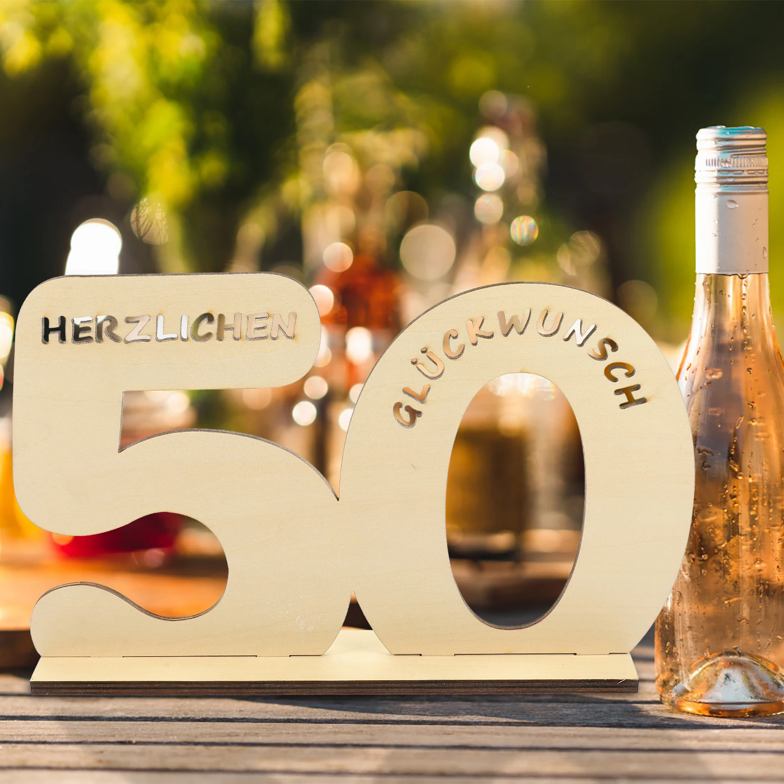 

Wooden Message Book Use Birthday Signs Elegant Photo Shooting Table Number